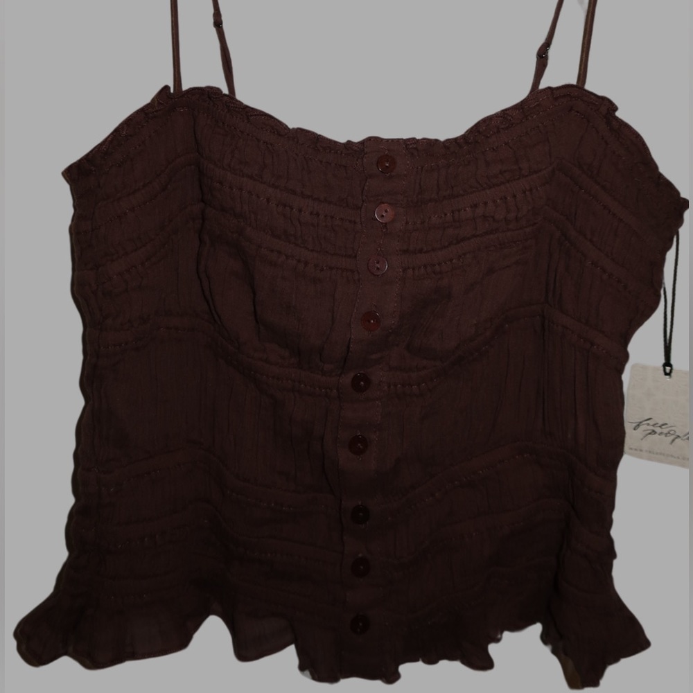 Free People Ruched Bustier Tank